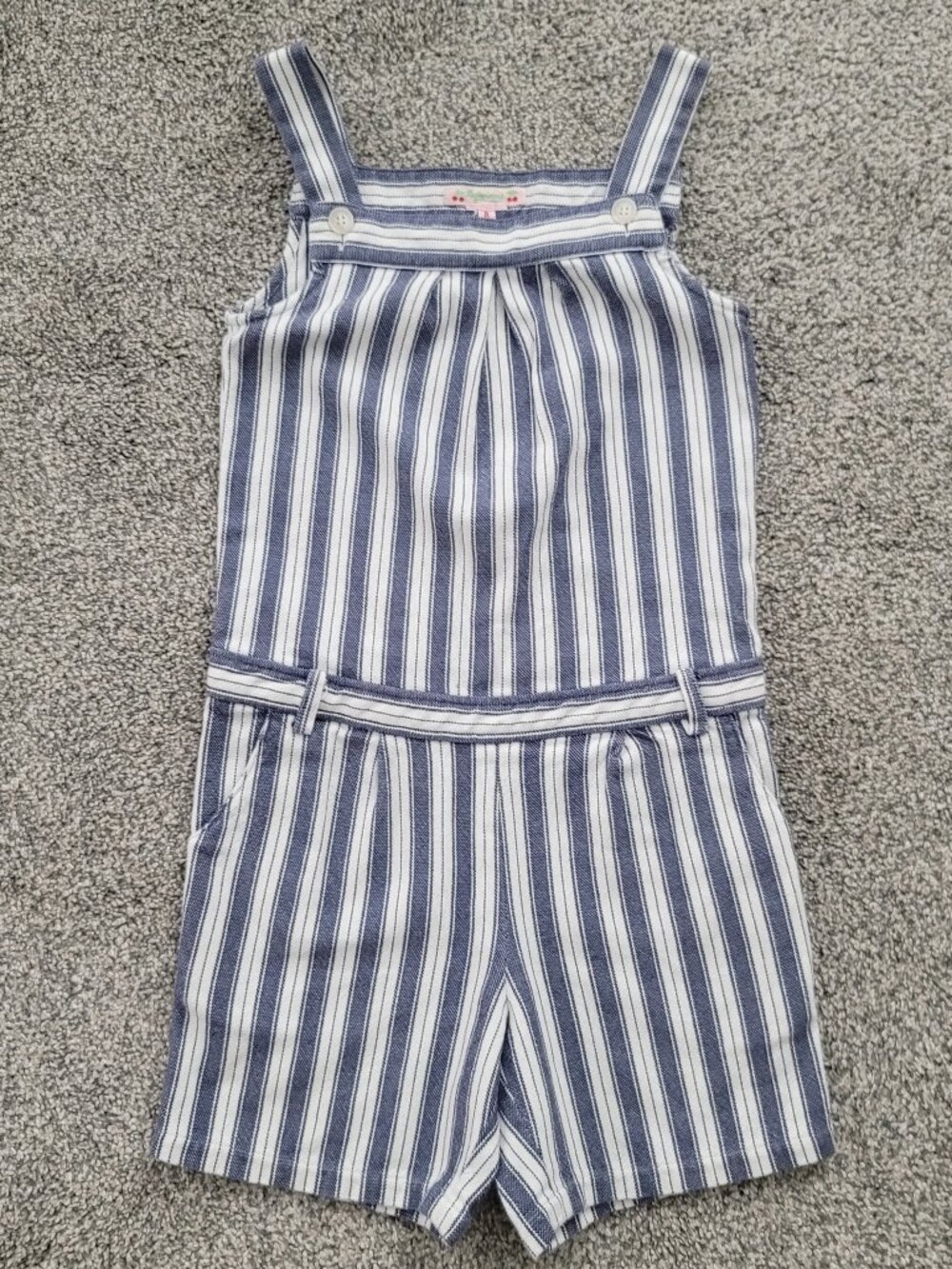 Bonpoint Blue & White Striped Jumpsuit Size 8